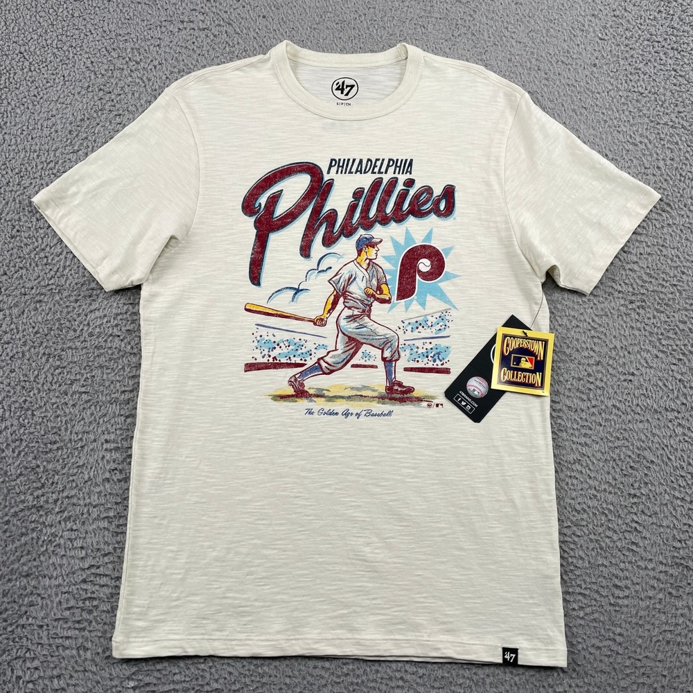 '47 Philadelphia Phillies T-Shirt Mens Small Dune Golden Age Scrum Tee MLB New